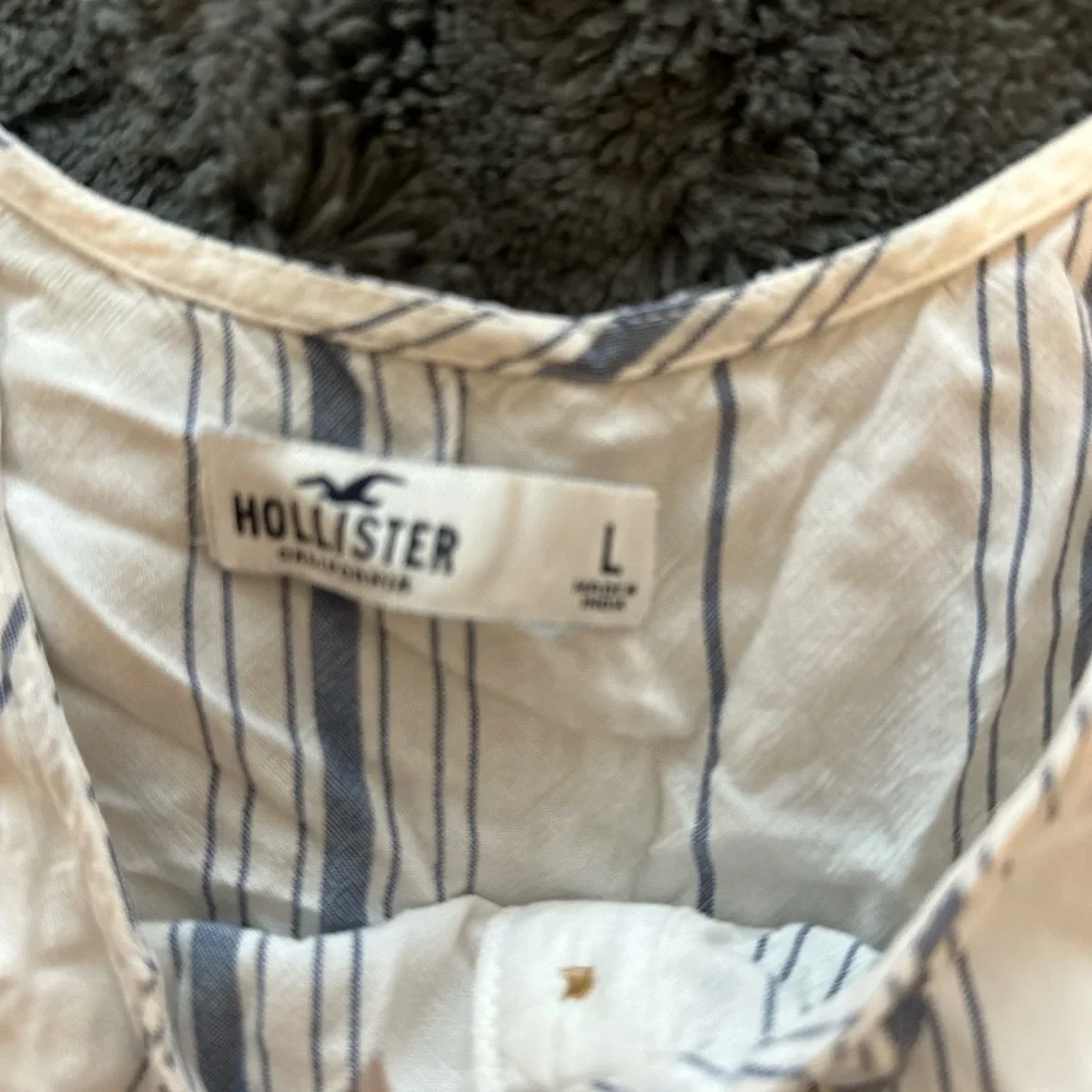 Hollister Blue and White Striped Camisole